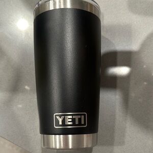 YETI Stainless Steel and Black Tumbler